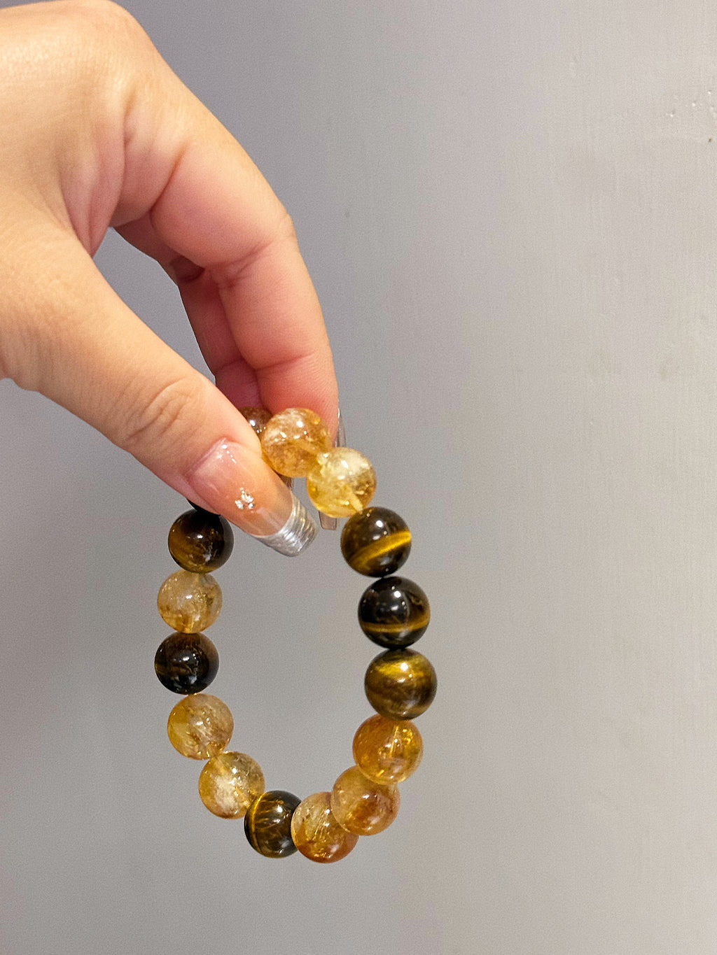 Golden Guardian: Natural Citrine & Tiger's Eye Wealth Shield Bracelet