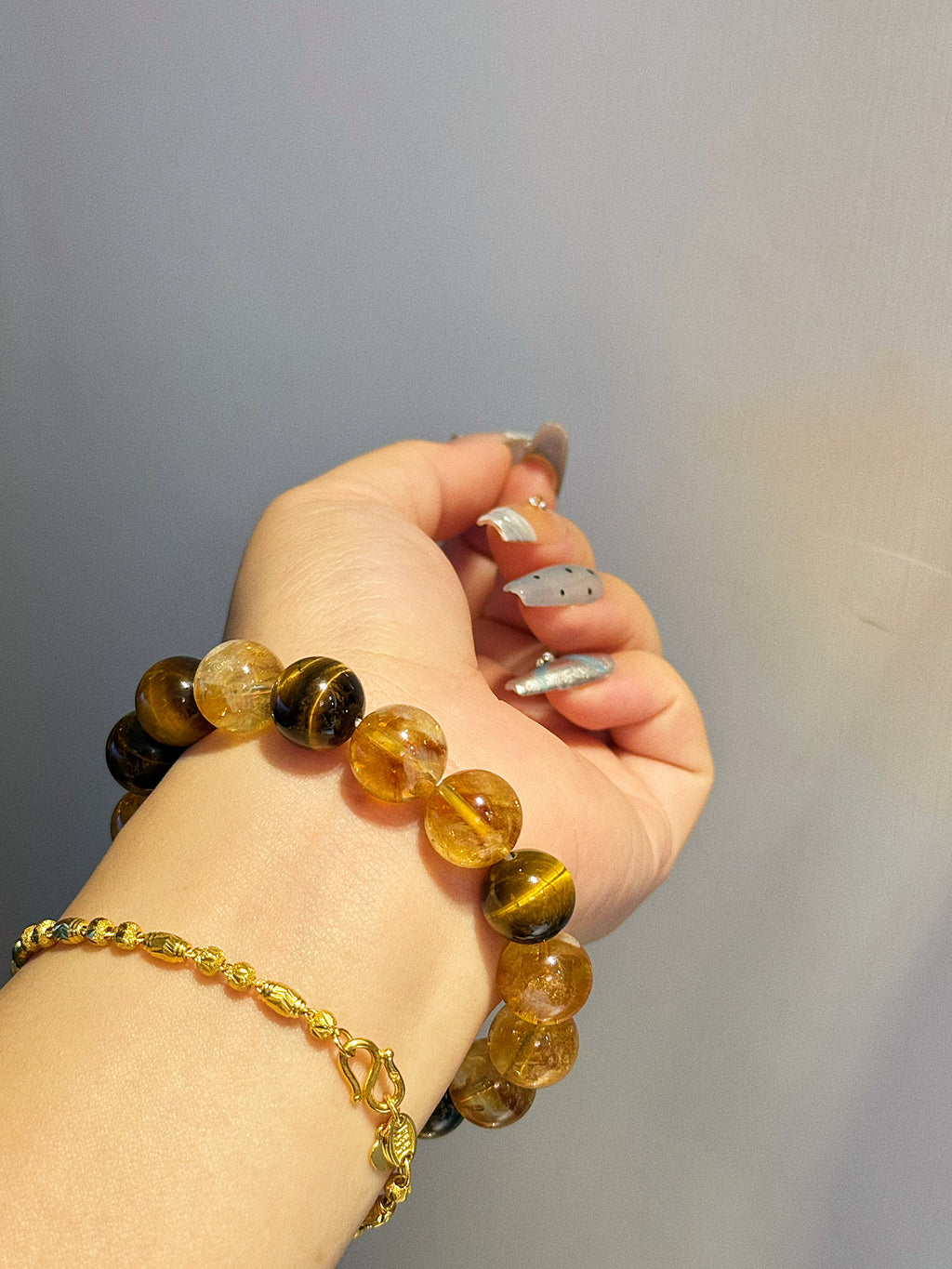 Golden Guardian: Natural Citrine & Tiger's Eye Wealth Shield Bracelet