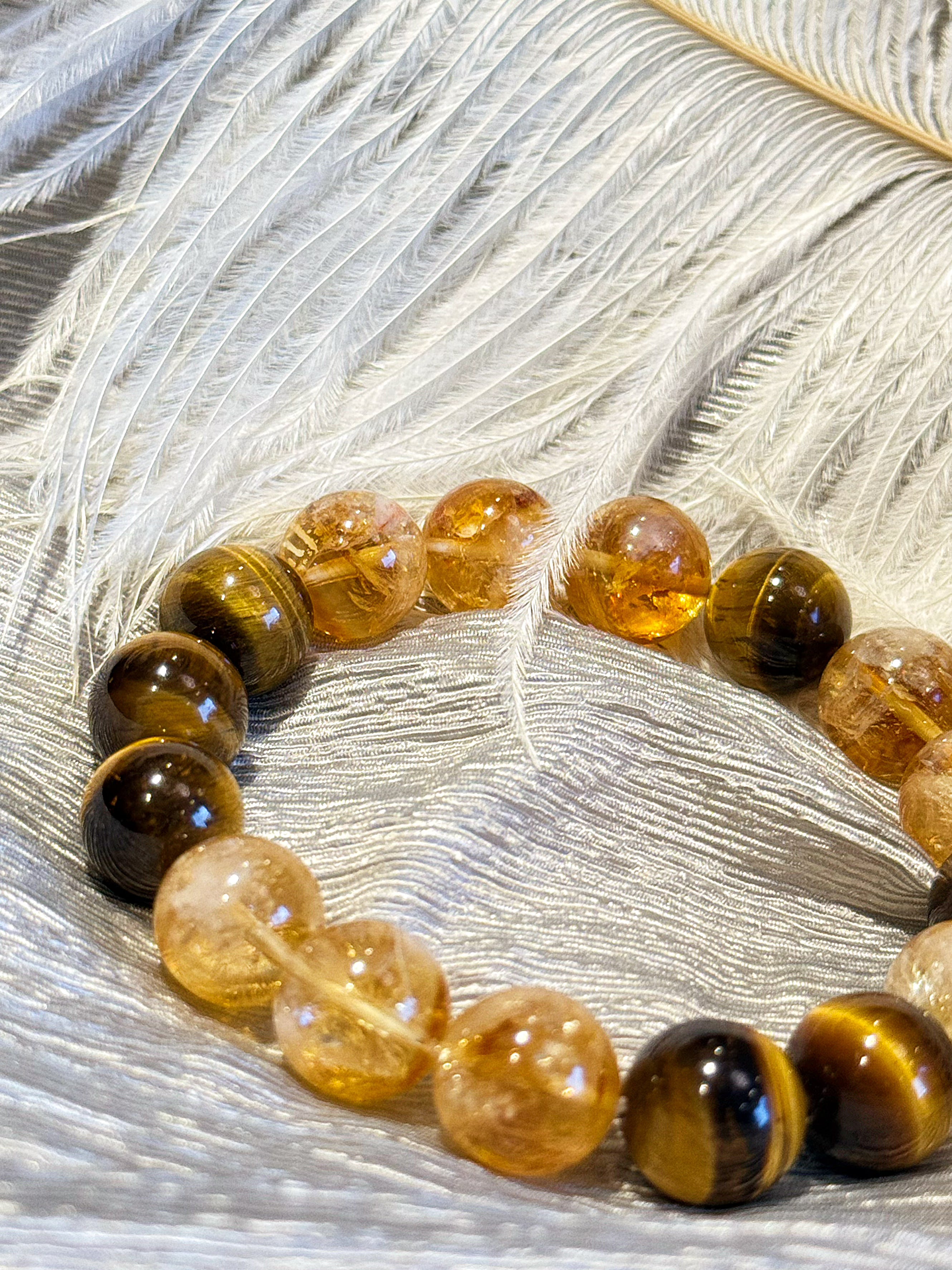 Golden Guardian: Natural Citrine & Tiger's Eye Wealth Shield Bracelet