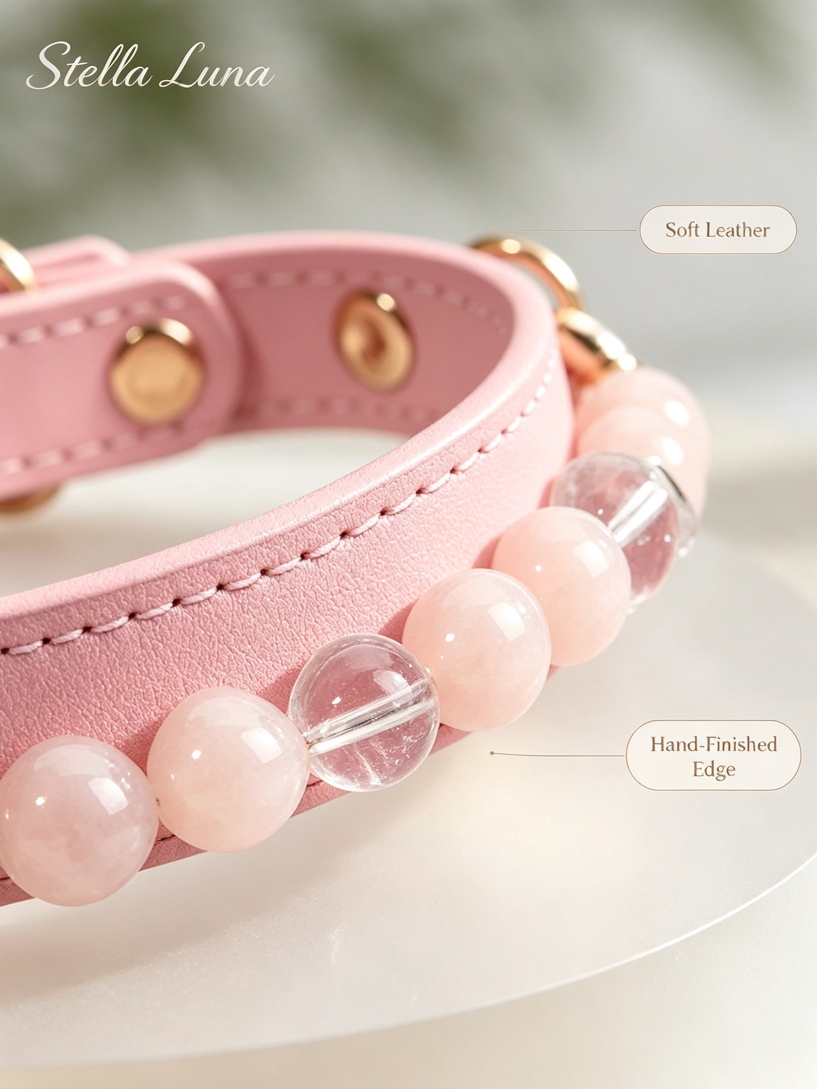 Aura Paws™ 'Unconditional Love' Rose Quartz & Aquamarine Energetic Syncing Pet Set