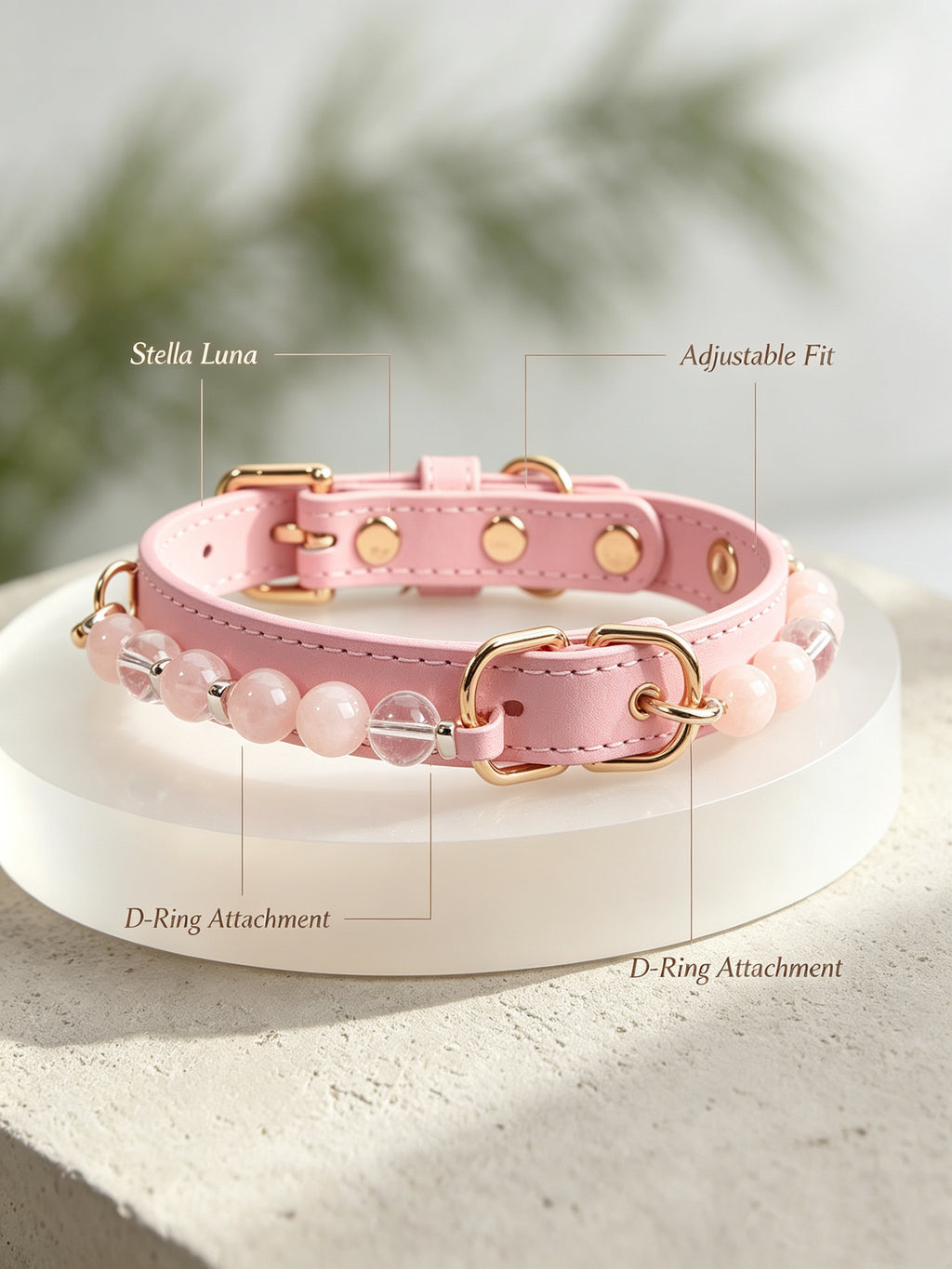 Aura Paws™ 'Unconditional Love' Rose Quartz & Aquamarine Energetic Syncing Pet Set