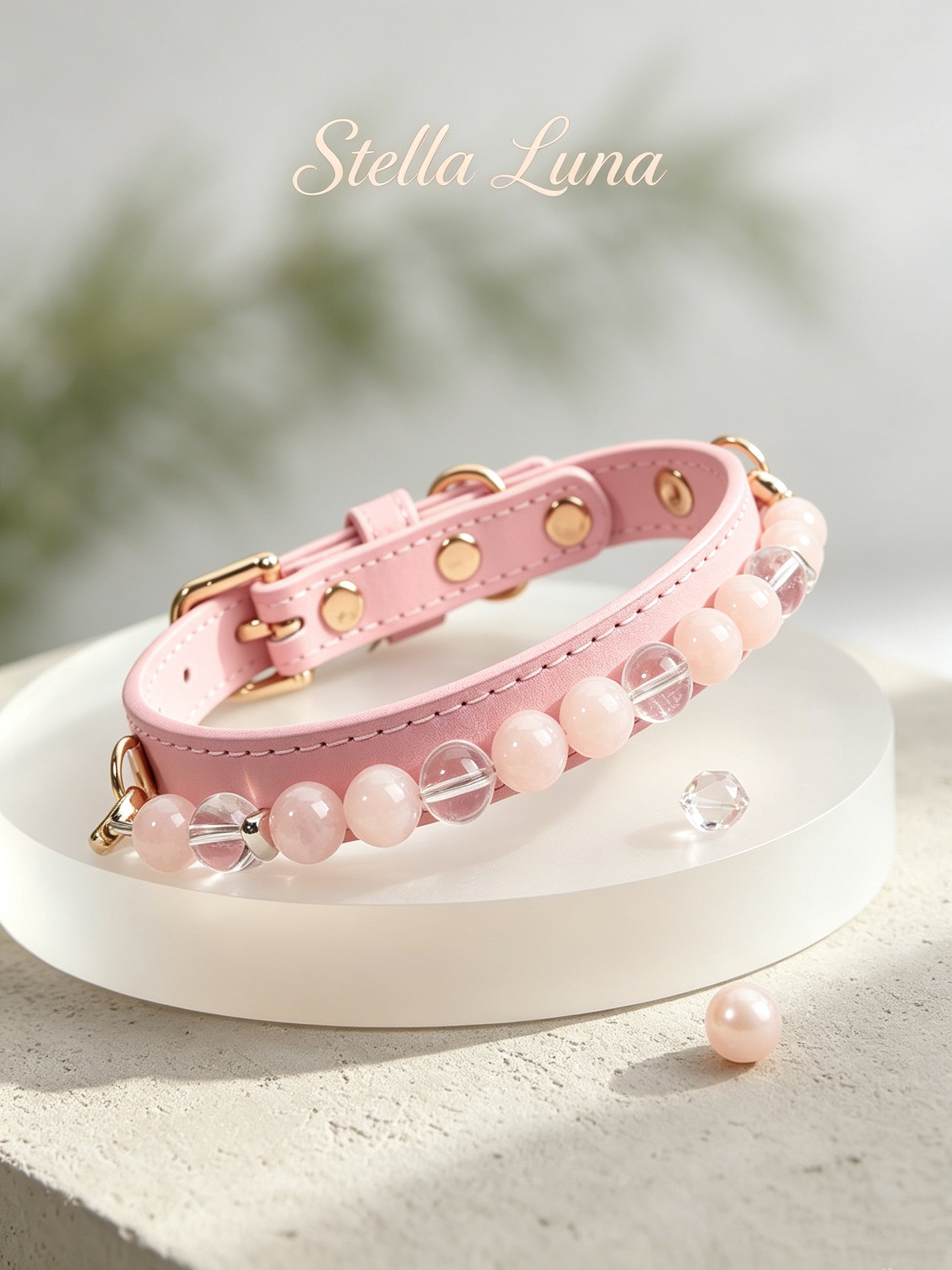 Aura Paws™ 'Unconditional Love' Rose Quartz & Aquamarine Energetic Syncing Pet Set