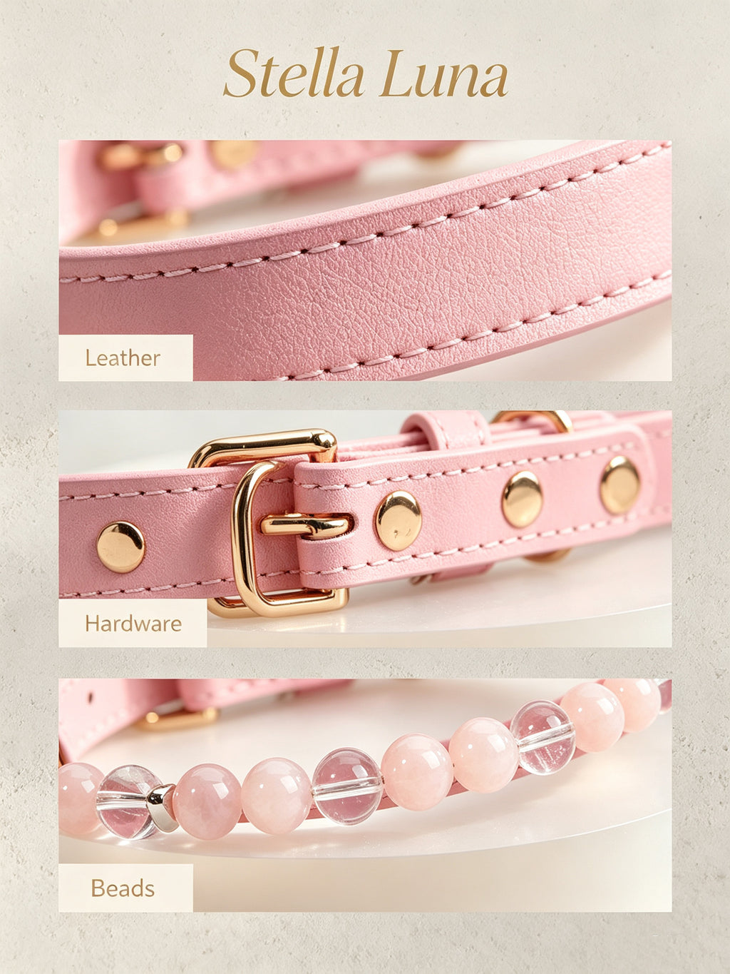 Aura Paws™ 'Unconditional Love' Rose Quartz & Aquamarine Energetic Syncing Pet Set
