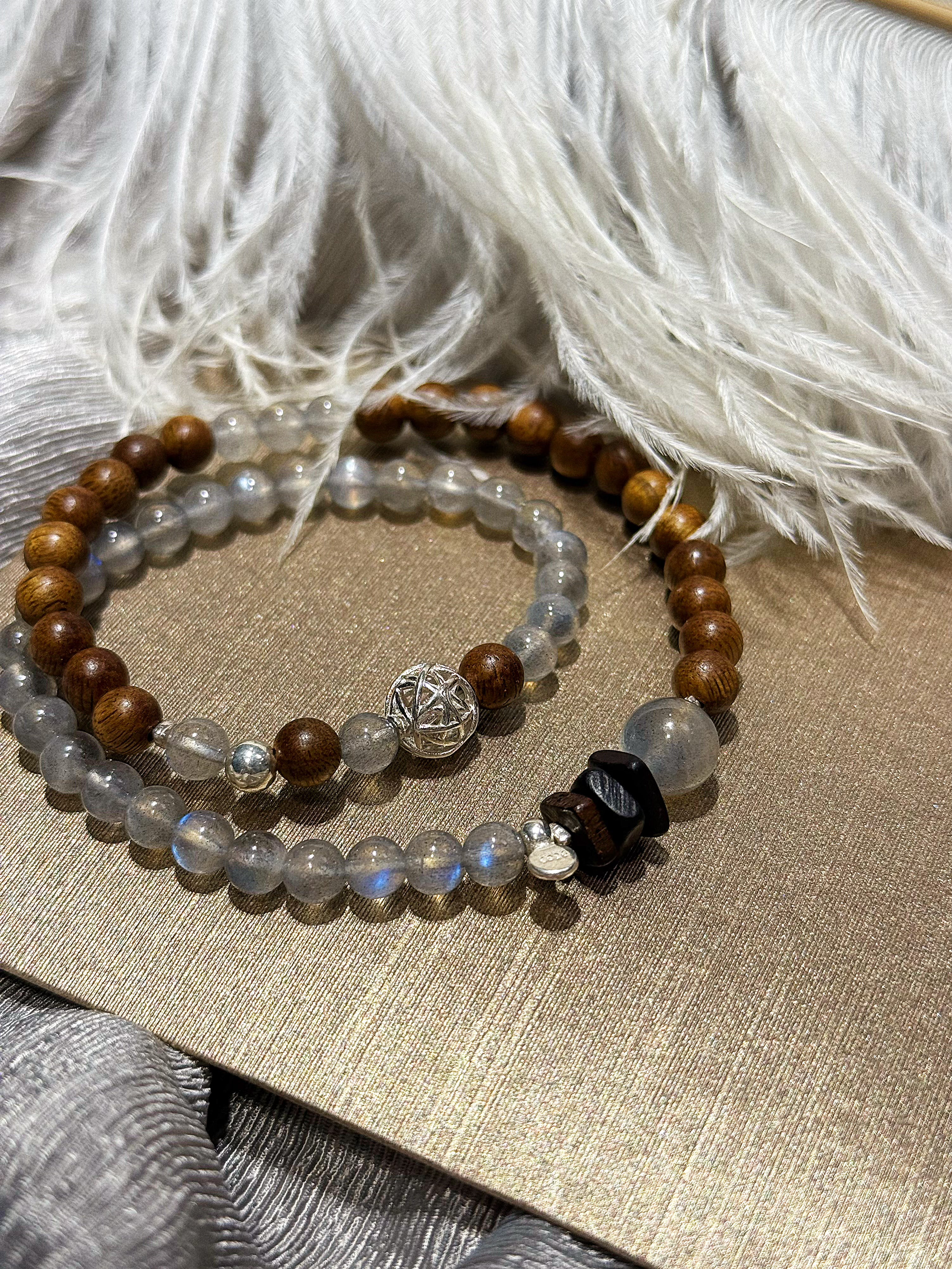 Luminous Lunar: Moonstone & Aquamarine 'Clear the Path' Purification Bracelet