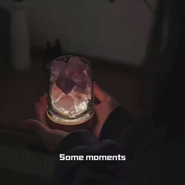 Luminous Sanctuary: Cordless Raw Crystal Aromatherapy Ambient Lamp