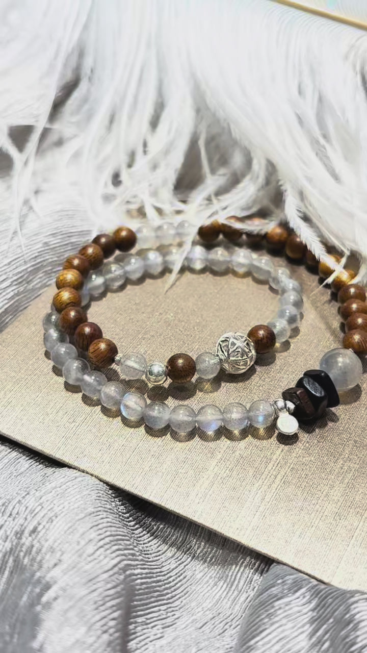 Luminous Lunar: Moonstone & Aquamarine 'Clear the Path' Purification Bracelet